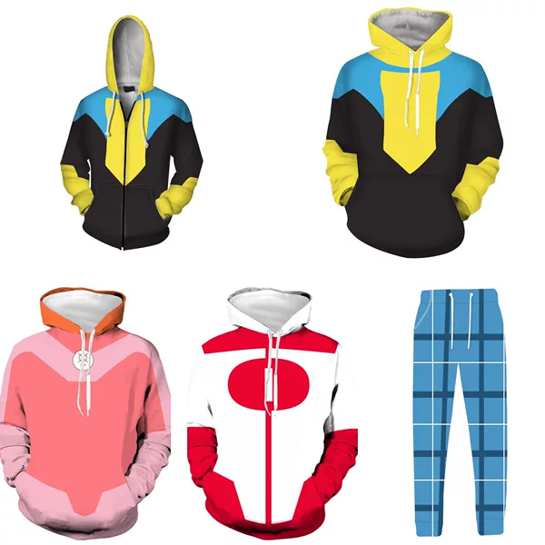 2025 Export New Invincible Boy Anime 3D Printed Casual Shirt Suit Sweatshirt Zipper Shirt