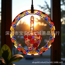 跨境中指太阳捕手平面镂空亚克力挂饰品Middle Finger Suncatcher