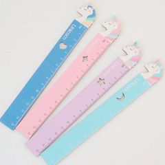Factory Direct Supply Unicorn Wood Ruler Student Drawing and Drafting Creative Ruler Cross-border
