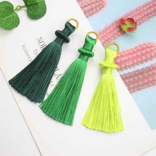 7cm Mushroom Shaped Polyester Tassel Accessory Earrings, Fashion Line Tassel Earrings, Direct Manufacturer Sales