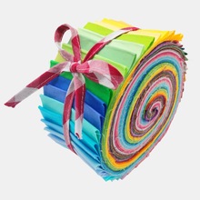 50片彩色纯棉面料 纯色棉布果冻卷 手工diy棉布 现货批发