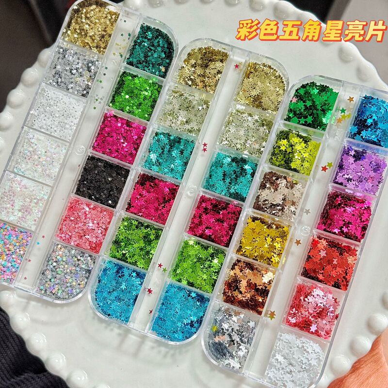 Star Sequin Christmas Nail Art Accessories Internet Celebrity Popular Christmas Decorations Five-Pointed Star Nail Decorations Accessories Star Sequin Christmas Nail Art Accessories Internet Celebrity Popular Christmas Decorations Five-Pointed Star Nail Decorations Accessories