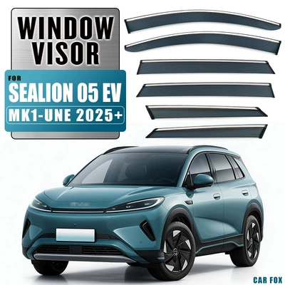 Visor, Rain shield - standard-packaging-short-shaft-6pcs-sealion-05-ev-mk1-une-2025-with-bright-strips-rain-shield