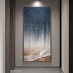 Dafen Village Hand-Painted Oil Painting "Moon Starry Sky" Abstract Style Modern Home Decoration Painting