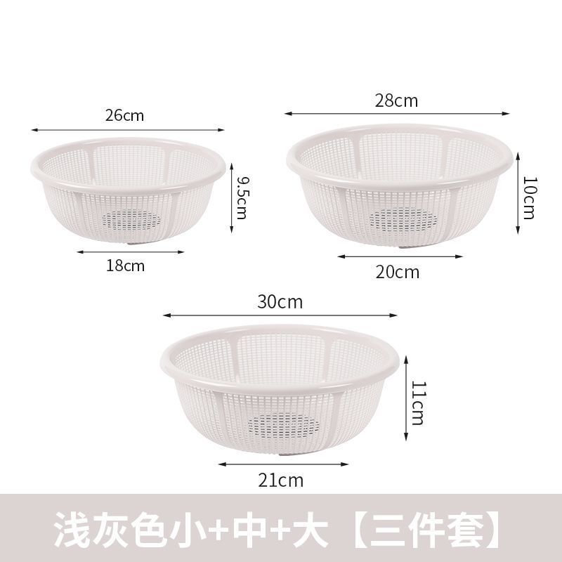 プラスチック排水バスケット、家庭用極細極厚キッチン米洗いふるい、果物野菜洗いバスケット|undefined