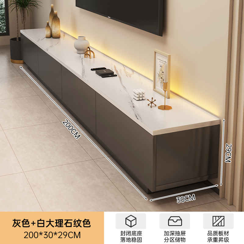 Gabinete de televisión sala de estar hogar moderno y simple tipo de casa pequeña aterrizaje 2025 nuevo almacenamiento de almacenamiento en un gabinete de televisión