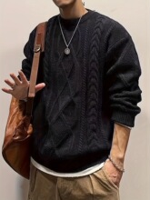 G 33593 Men's Thick Needle Retro Sweater ��ʿ��ᘏ͹ź�ë��