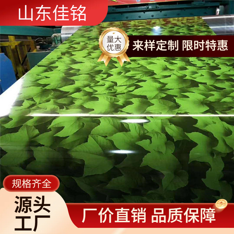 山东厂家彩涂卷 印花彩涂板  0.5mm厚彩钢板 双面印涂 现货供应