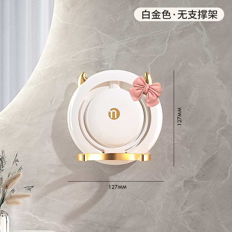 Secador de pelo perezoso soporte montado en la pared Punch-free mano-libre de mano libre secador de pelo rack de almacenamiento