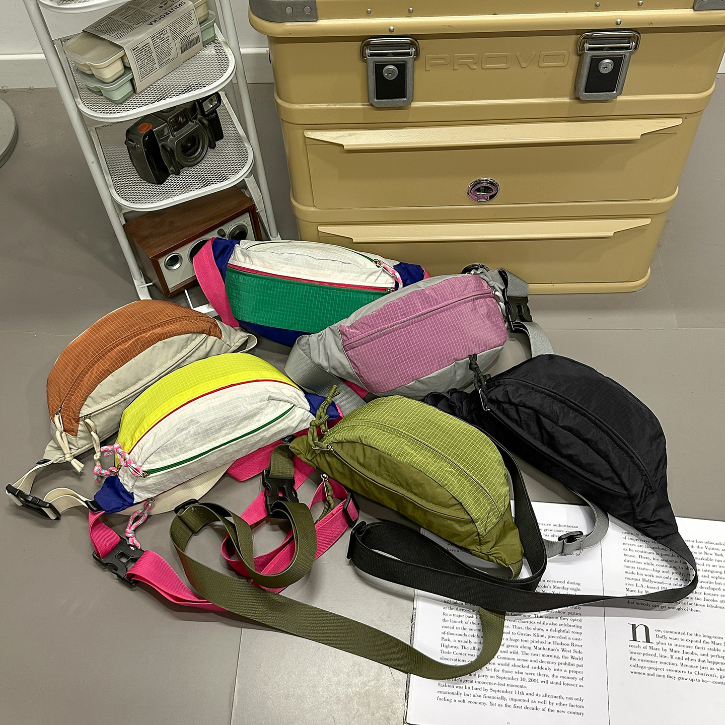 2026 New Dopamine Color-Blocking Crossbody Bag Versatile Casual Shoulder Bag Mountain-Style Cycling Outdoor Sports Waist Bag
