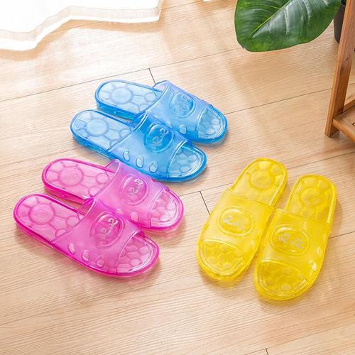 Crystal Slippers Women's Anti-Slip Transparent Sandals Plastic Old Nostalgic Classic Home Indoor Jelly Home Plastic