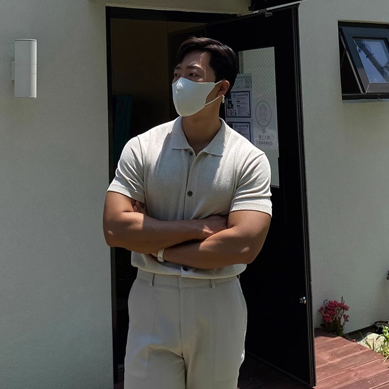 Verano nuevo estilo cardigan suéter de manga corta camisa POLO para hombre solapa negocio delgado moda camiseta comercio exterior transfronterizo al por mayor
