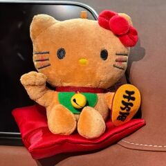 赤包雨招財猫ケイティぬいぐるみストラップ
