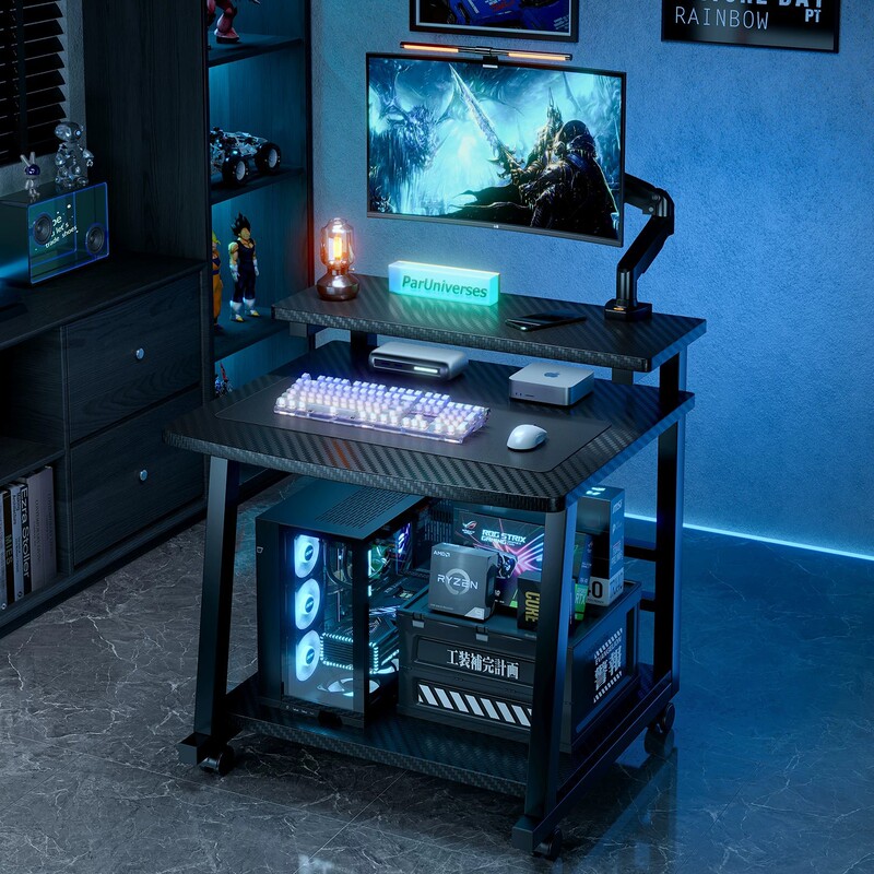 Solid wood computer desk, small desktop gaming table, simple home-use small table, can hold a computer, suitable for bedroom, mobile bedside table Solid wood computer desk, small desktop gaming table, simple home-use small table, can hold a computer, suitable for bedroom, mobile bedside table