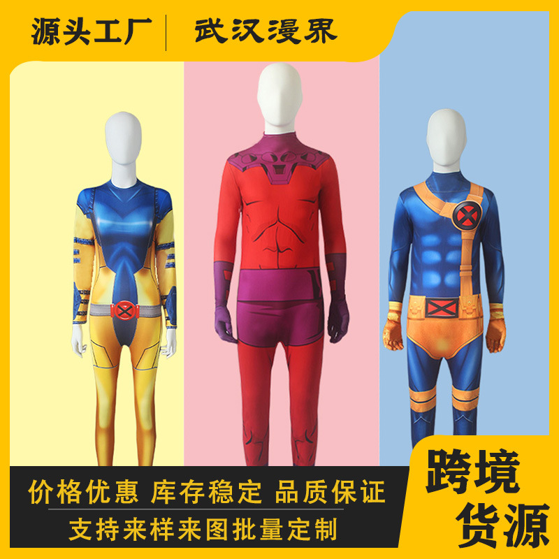 Amazon X-Men'97 X-Men Cosplay Costume Cyclops Bodysuit Cosplay Outfit Phoenix Woman Jumpsuit
