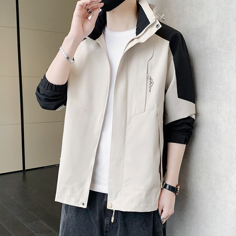 Pareja vestir abrigo otoño invierno 2023 nuevo delgado chaqueta con capuzas de moda para hombre