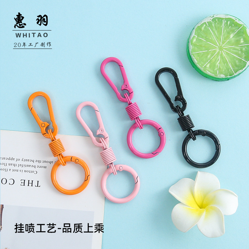 Candy-Colored Spring Buckle Carabiner Keychain DIY Accessories Jewelry Accessories Bag Doll Hanging Buckle Handmade Materials Candy-Colored Spring Buckle Carabiner Keychain DIY Accessories Jewelry Accessories Bag Doll Hanging Buckle Handmade Materials