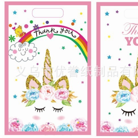 Fiesta de unicornio traje fiesta de cumpleaños traje desechable Placa de papel taza de papel tejido unicornio decoración del partido