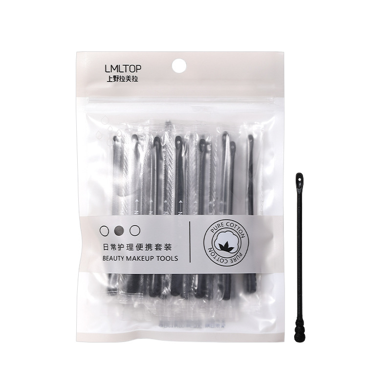 LMLTOP 30 hisopos de algodón de doble uso de instalación independiente, anillo de presión, cabeza en espiral, acné, hisopo de algodón de cuidado desechable A669
