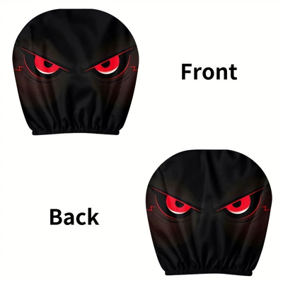best-selling universal pullover printed car headrest | Universal seat cover - anger-double-sided-printing-1-piece