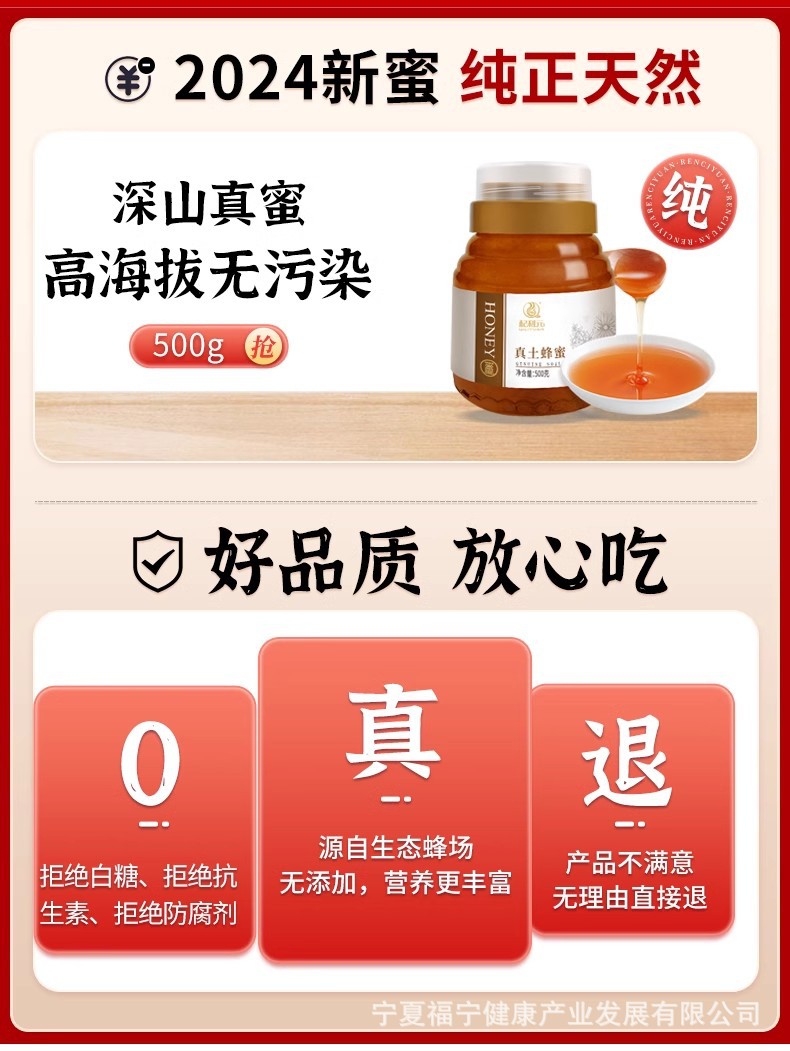 Qiliyuan Wildflower Honey with Goji Berry Natural Squeeze Bottle 500g overview