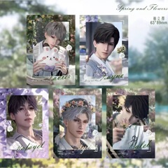 新しいラブアンドディープスペース周辺ファンの手作りの春の花ポラロイド写真を友人へのギフトとして送信します