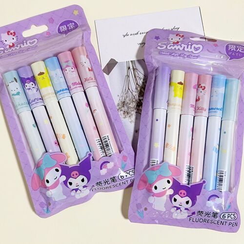 Highlighter Sanrio Kurome color pen student marking pen high-value multi-function marker pen