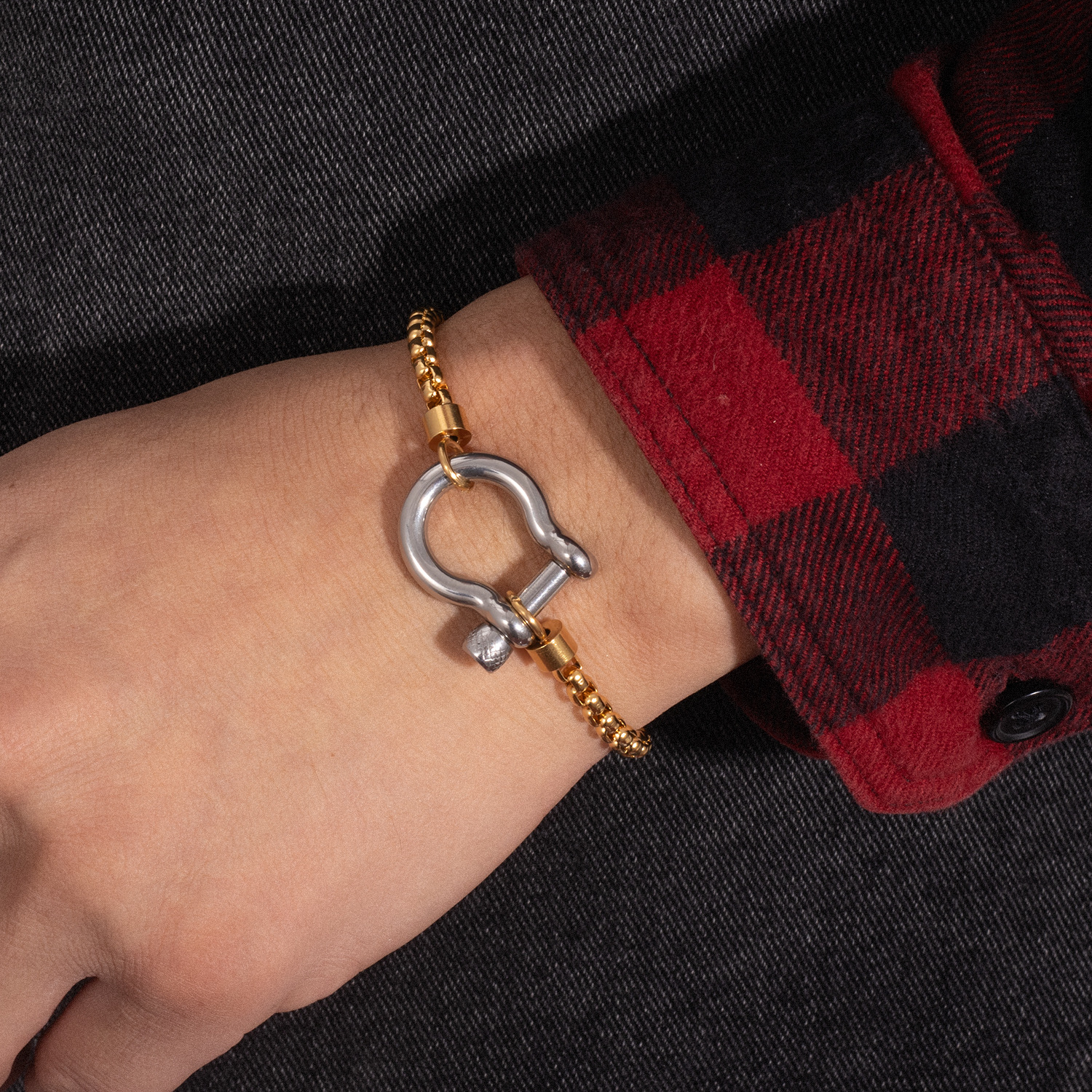 Hufschmuck Halskette Gold Edelstahl Boxkette Für Damen Und Herren_voghion.com