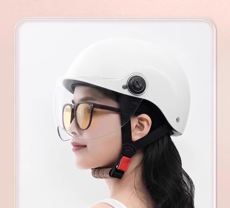 All-Season Electric Vehicle Motorcycle Half Helmet, Summer Sun Protection Battery Bike Safety Helmet, Bicycle Helmet for Men and Women