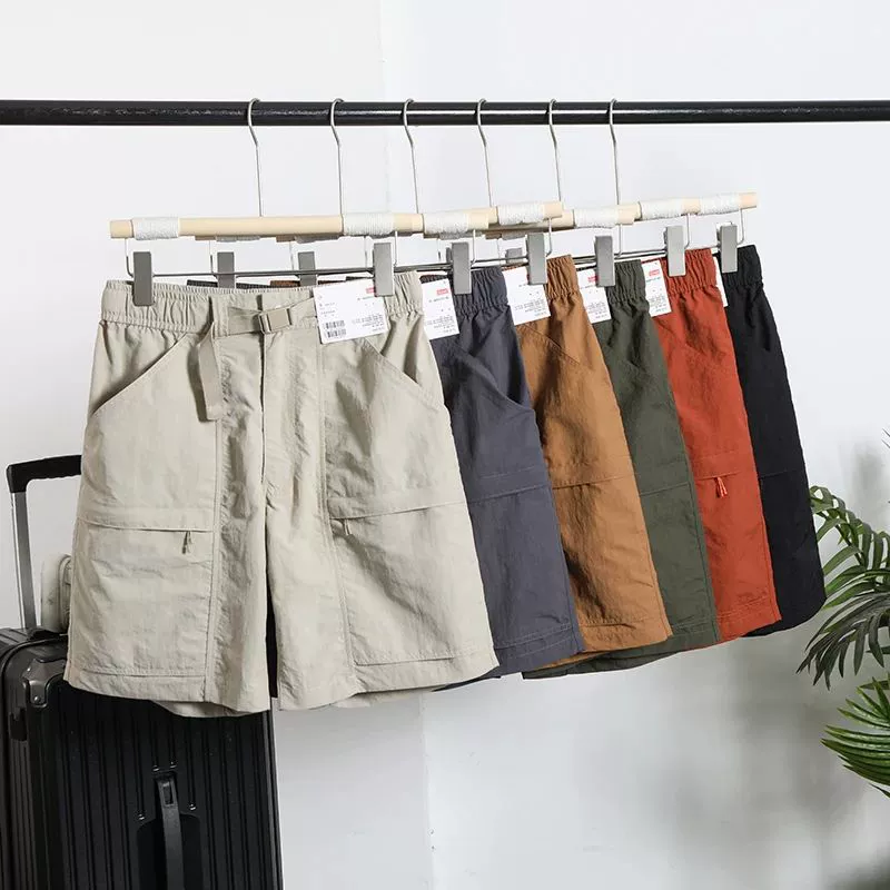 Японский U-лист! Воскрученные летние мужские маленькие прямые трубочки, легкие дышащие пуговицы, легкие ручные повседневные шорты