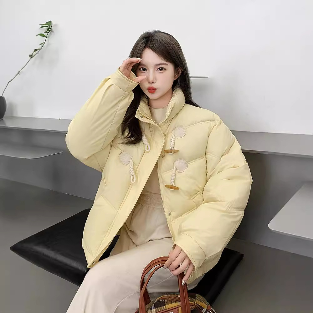 Comercio exterior abrazadera de algodón de pluma para mujeres corto invierno 2025 chaqueta de algodón gruesa suelta chaqueta de algodón pequeña chaqueta image 1