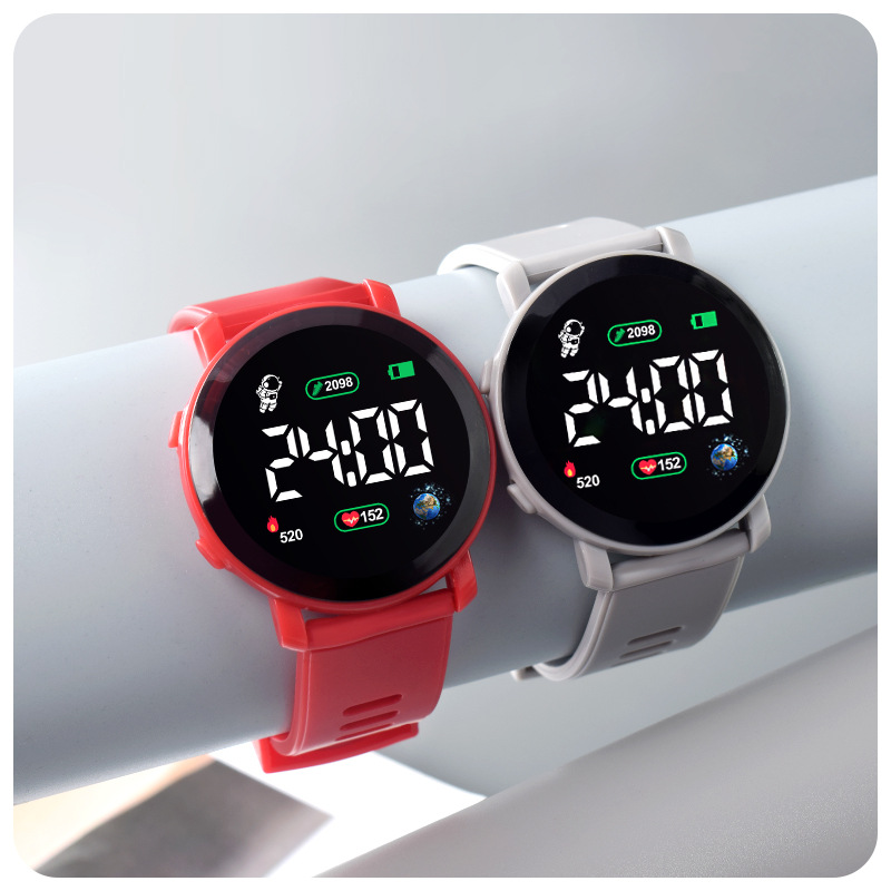 Caliente nuevo LED ronda reloj electrónico tendencia de la moda ocio al aire libre impermeable estudiante deportes reloj electrónico