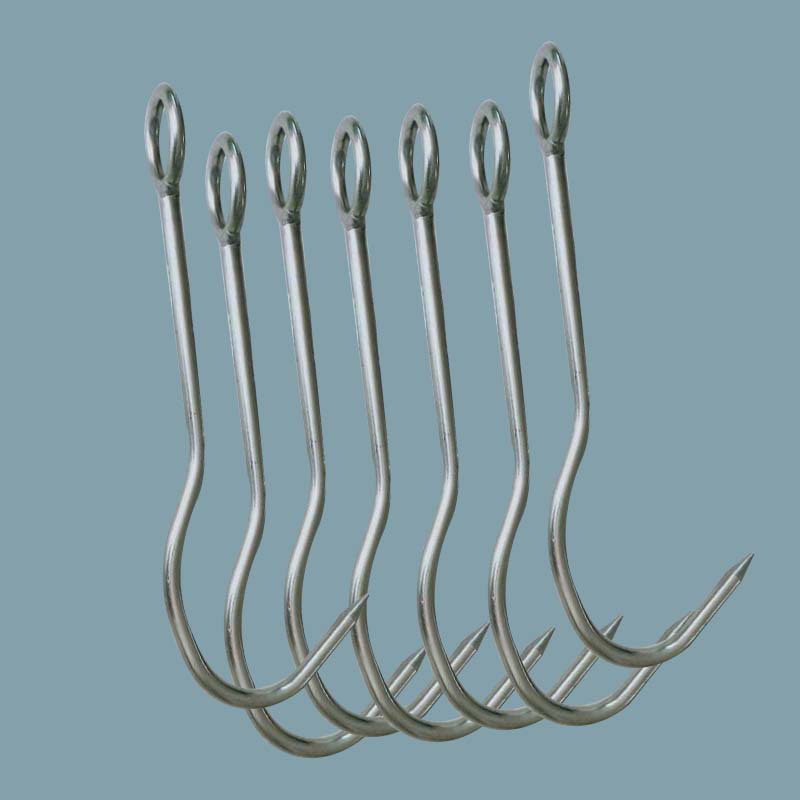 猪牛羊屠宰配件 双钩滑轮+不锈钢单双挂钩 屠宰设备安装流水线