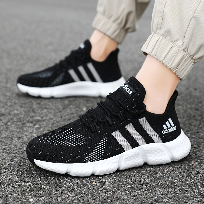 2025新款春夏季阿迪三叶草男鞋运动鞋网面透气达斯休闲旅游跑步鞋