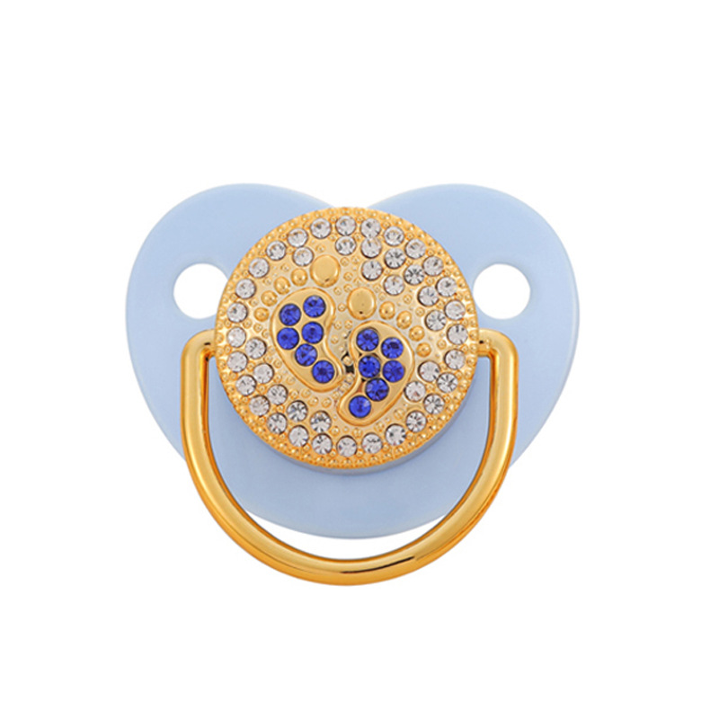 Fábrica directa transfronteriza Comercio exterior caliente diamante pies punto diamante jugando boca bebé diamante pezón en stock suministro