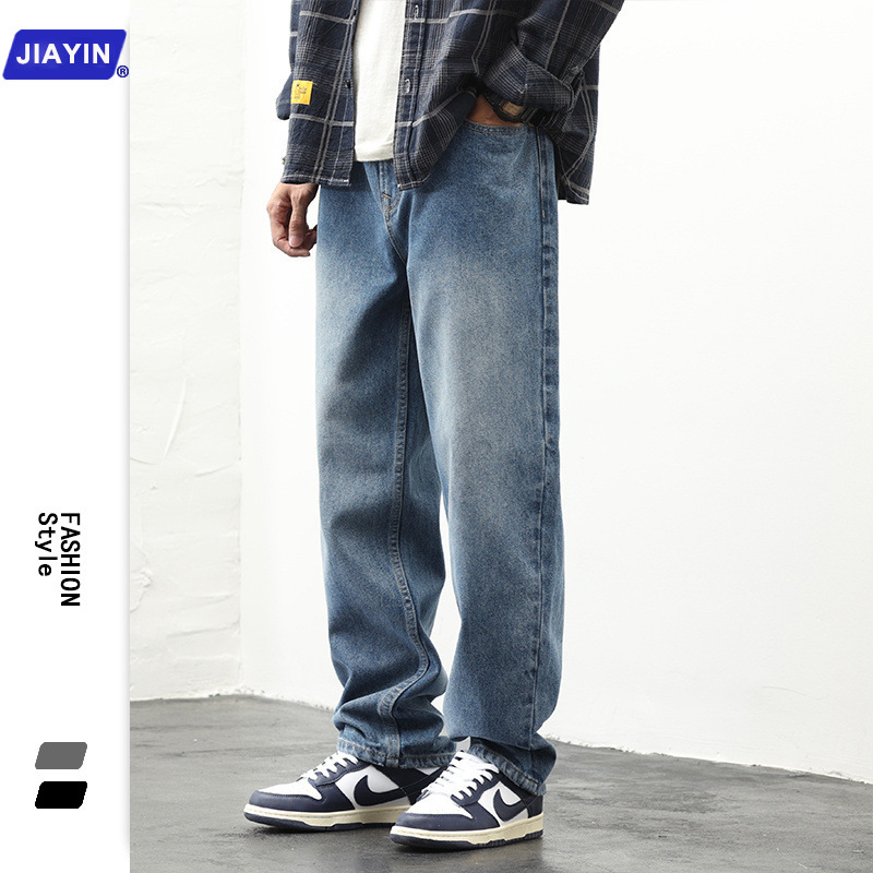 Gzjy jeans 2024 nuevos hombres y mujeres pareja misma marca de moda suelta micro ha poco libro rojo recomendación #6833