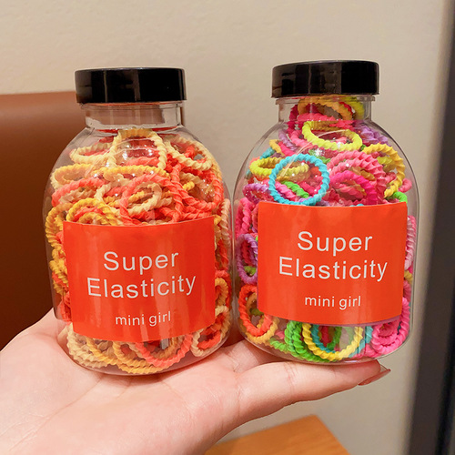 Children's canned rubber band has high elasticity and does not hurt hair. Baby's headband with small hair volume. Little girl's hair elastic band.