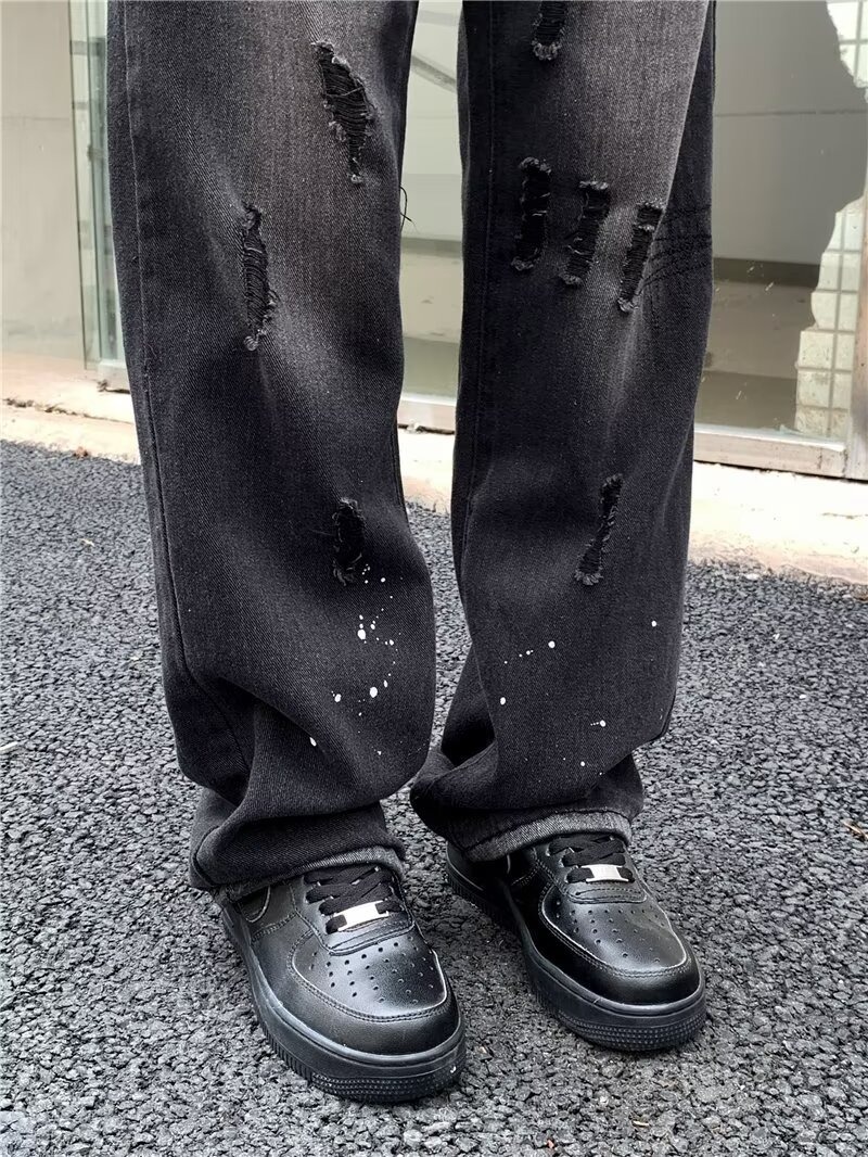 "Women's Denim Overalls - Classic Black Lumberjack Style, Relaxed Fit, Straight Leg, Comfortable & Stylish For Spring And Autumn_mkmklike.com