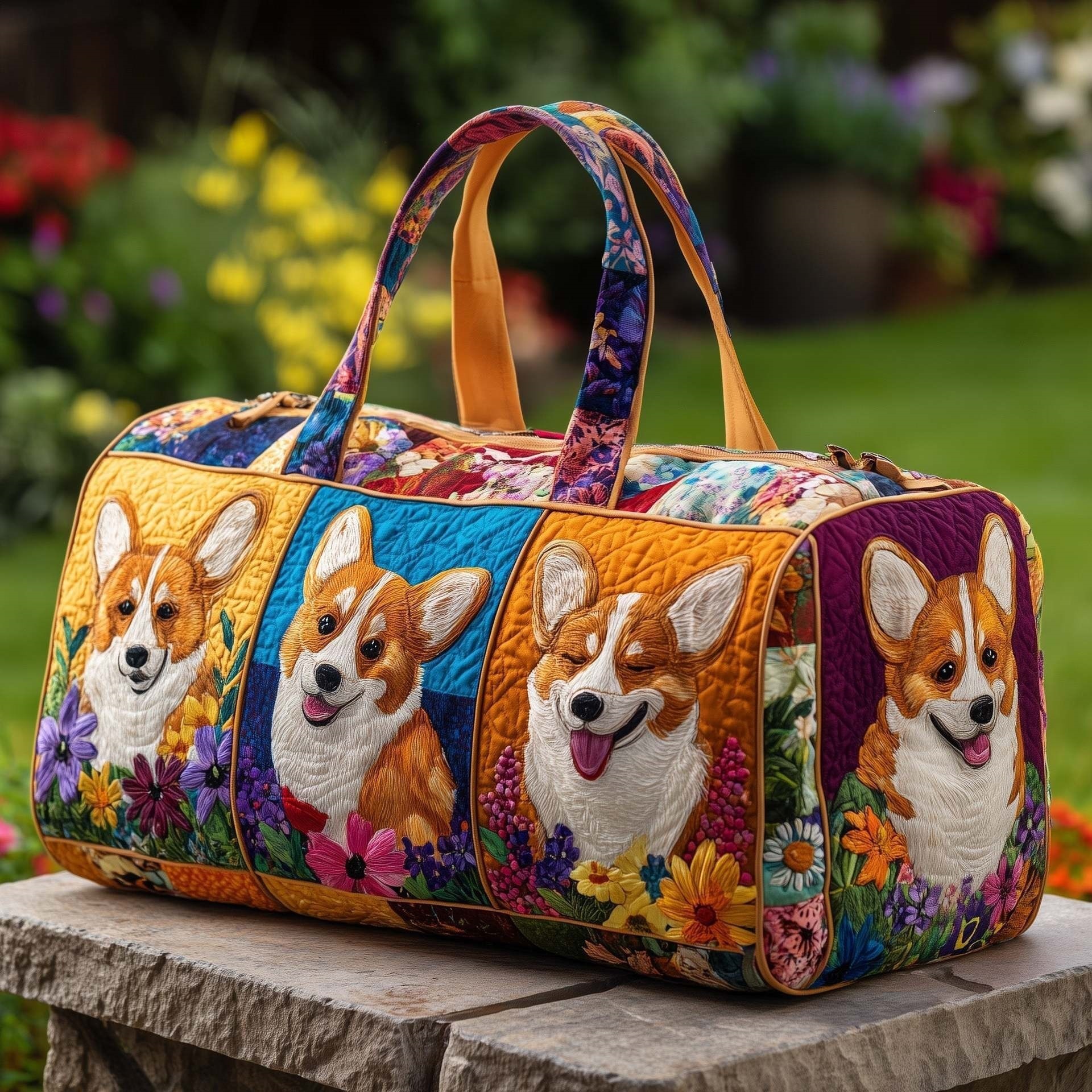 2026 Amazon Independent Station Cross-Border Short-Distance Handbag Quilted Embroidered Travel Bag Multifunctional Sports Fitness Bag 3