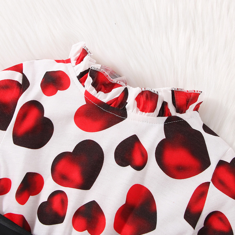 Valentine's Day Fashion Heart Shape Polyester Girls Dresses display picture 3