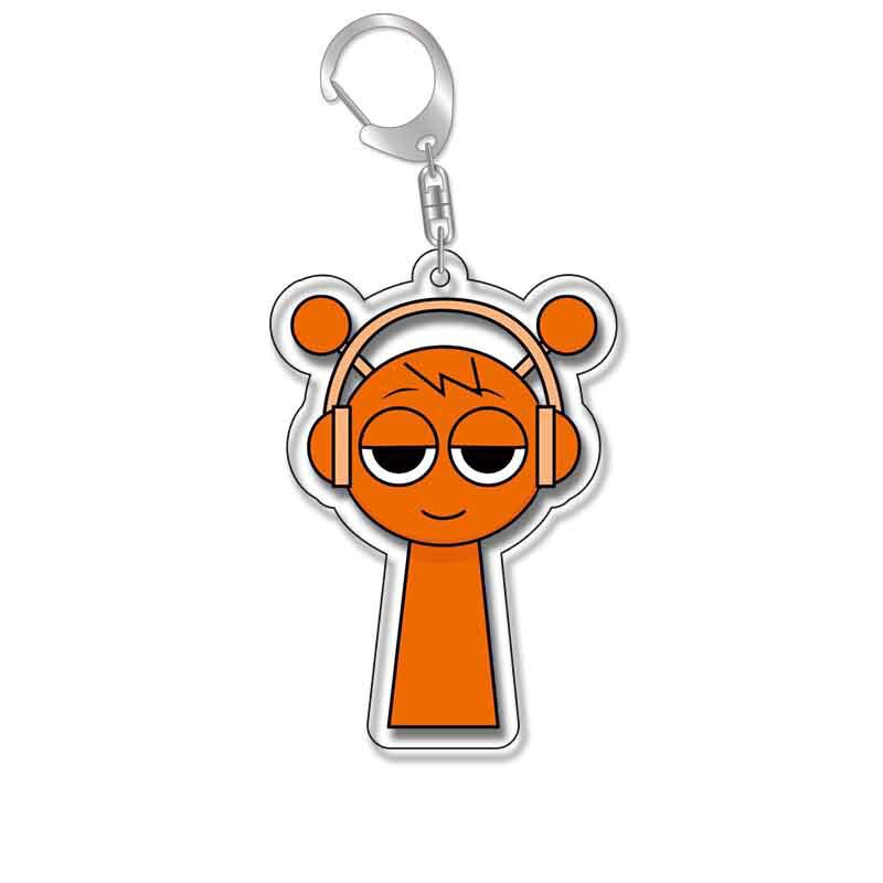 Cross-Border Hot-Selling Sprunki Rhythm Box Merchandise Q-Version Keychain Cute Acrylic Pendant Backpack Charm