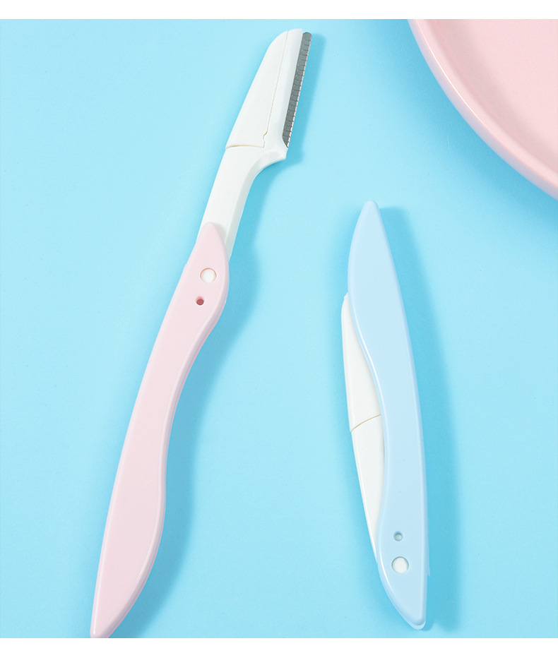 LMLTOP folding eyebrow trimmer 2 sets for beginners shaving, carry the protective net eyebrow trimmer SY1055 undefined