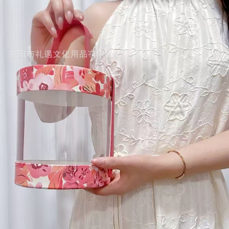 新しいフラワーシーズンラウンドボックス、ベストマン、ブライズメイド、ギフトボックス、婚約結婚式のお返しギフトボックス、ギフトボックス、空箱|undefined
