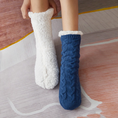 Floor socks home postpartum sleep Christmas socks snow socks carpet socks socks for women autumn and winter thick mid-calf