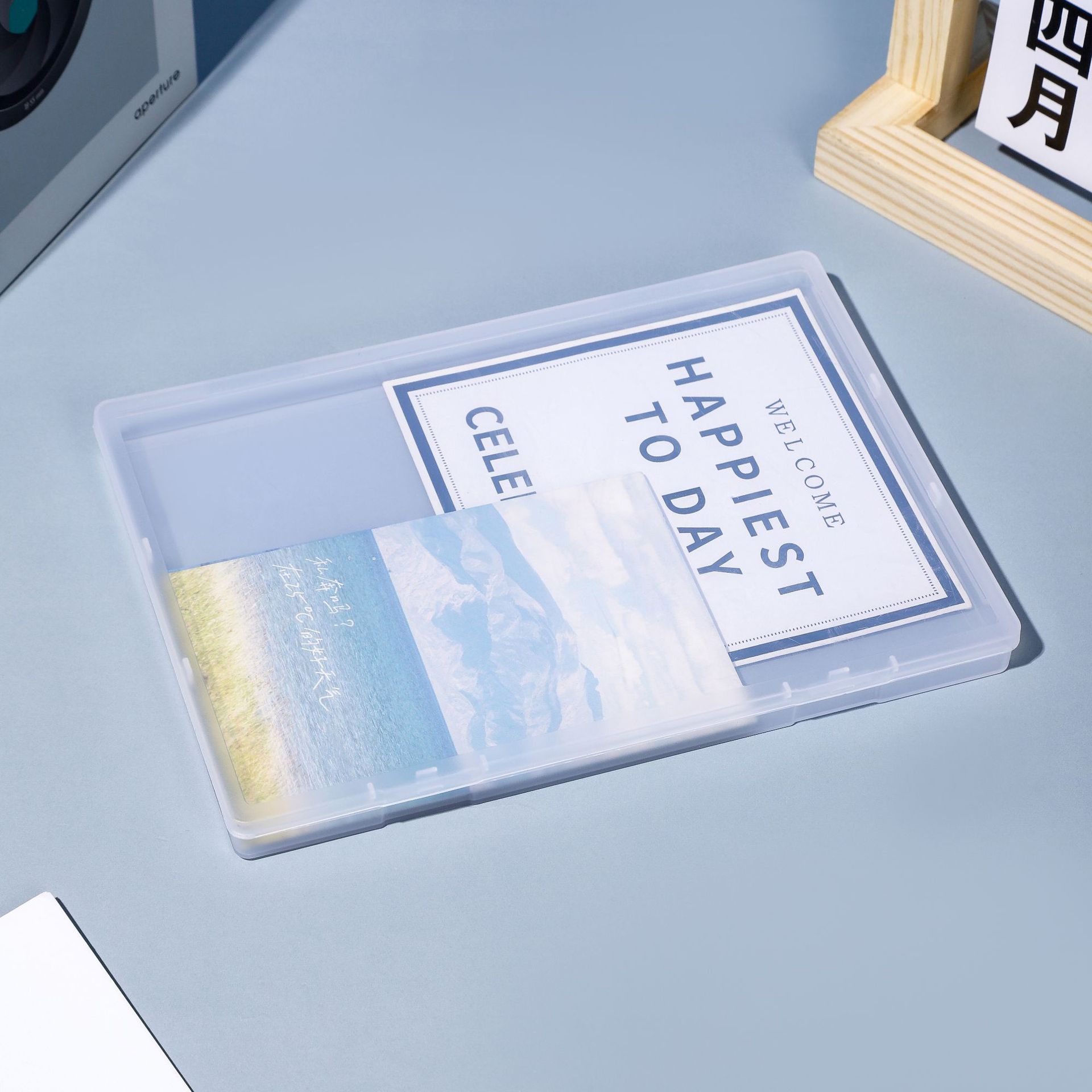 学生A5跨境亚马逊扁盒1.8cm外贸零件盒透明长方形首饰收纳盒义乌