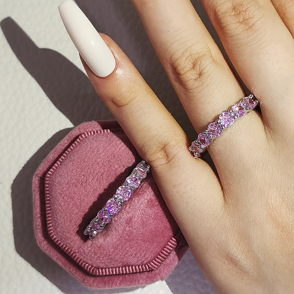 Anello da 4 mm nuovo anello da donna di lusso con zirconi a cerchio pieno intarsiato con diamanti r5696_voghion.com