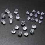 子弹头汉堡耳堵硅胶抗氧化不发黄杯子耳塞DIY耳饰后塞配件PE1新款