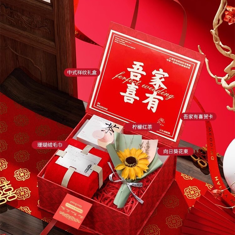 お土産の女性の花嫁の結婚のギフトボックスの結婚式の付き添い人の実用的な大衆の高級感の祝宴の客の贈り物のお返し|undefined