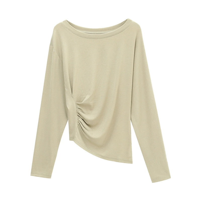 爱与南希 Design base long-sleeve with a round collar, slim fit
