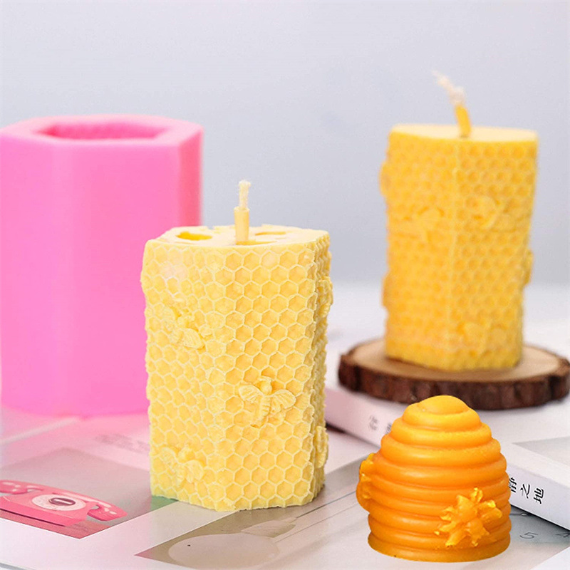 硅胶蜜蜂蜂窝香薰蜡烛模蜂巢蜡烛模 (5).jpg